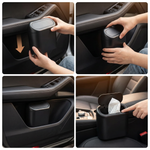 Car Trash Can — Push Lid · Fits Any Vehicle