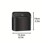 Car Trash Can — Push Lid · Fits Any Vehicle